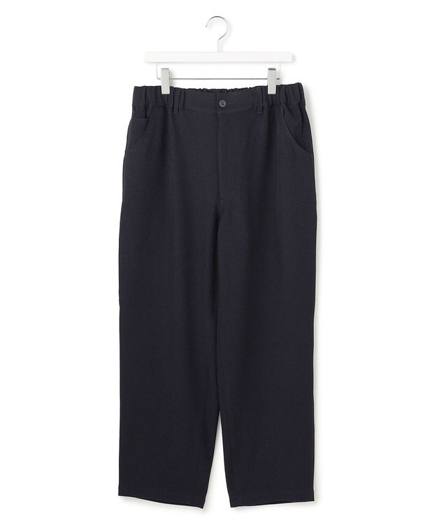 J.PRESS YORK STREET 【UNISEX】ポリエステルカルゼ ワイドペインターパンツ ネイビー系