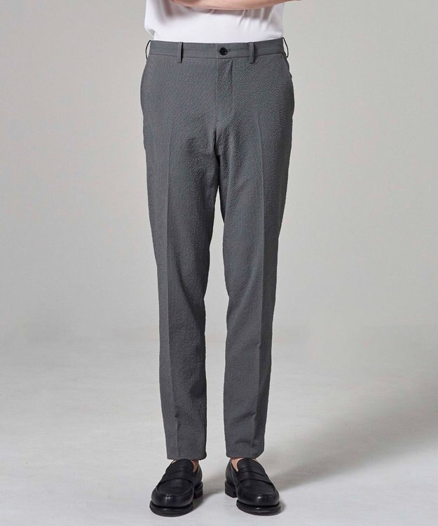 JOSEPH HOMME 【WEB・一部店舗限定】 エアーグリットサッカーストレッチ　テーパードパンツ / CITY グレー系