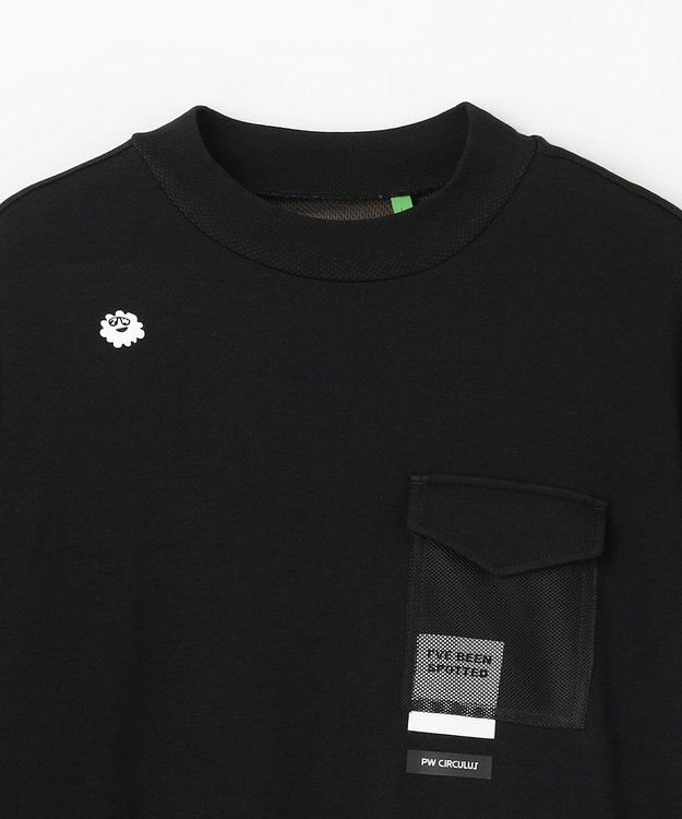 PW CIRCULUS 【MEN】DRY COOL MOVE モックネックT ゴルフ ブラック系