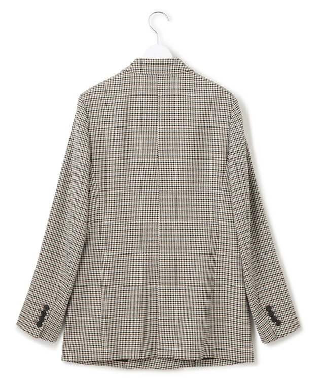 23区 S ガンクラブチェックストレッチ ジャケット ダークブラウン系3