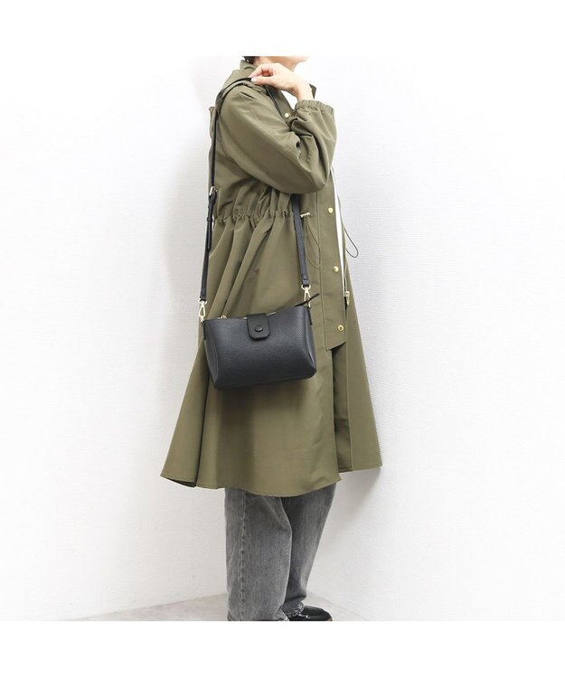 UNBILLION カシュカシュ cachecache / 横型3つ口ショルダーバッグ ブラック