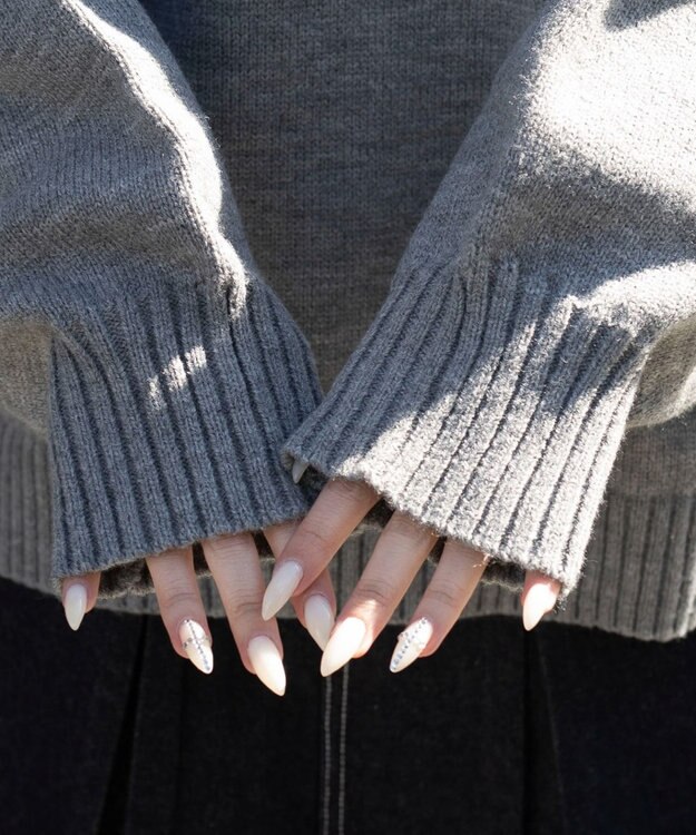 WEGO シャツドッキングニットプルオーバー 杢グレー