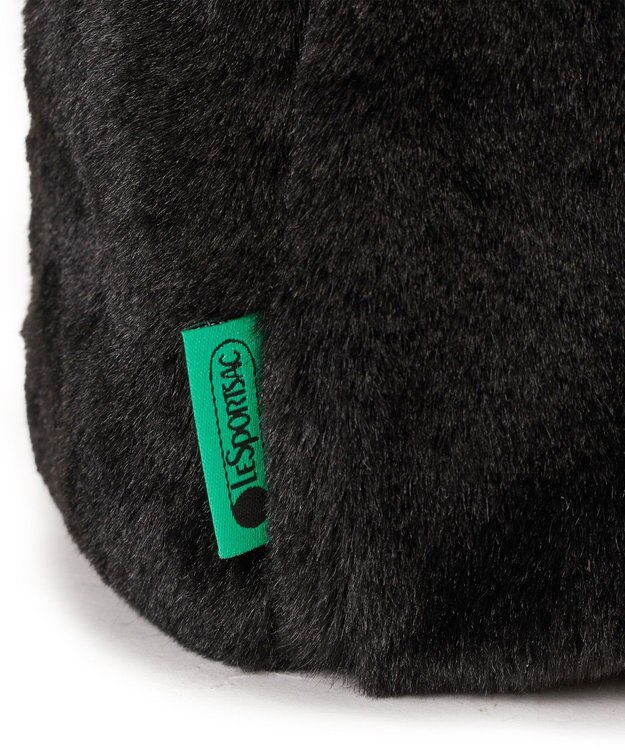 LeSportsac FUR DRAWSTRING TOTE/ブラックフラッフィーファー ブラックフラッフィーファー
