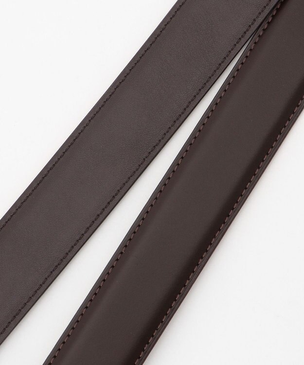 J.PRESS MEN 【定番】スムースレザーベルト ダークブラウン系