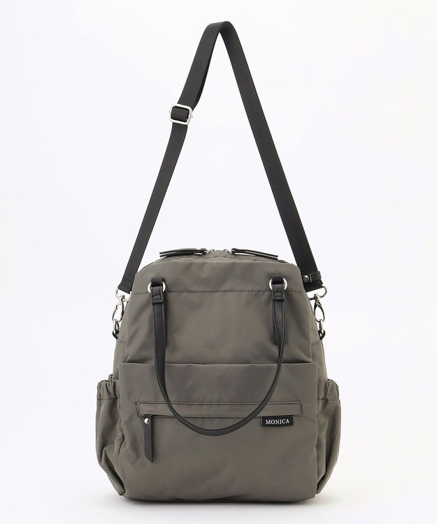 LA BAGAGERIE 【MONICA】ポーチ付き4WAYリュックサック ダークグレー