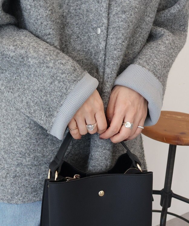 AMERICAN HOLIC Wフェイスラグランニットコーディガン Gray Mixture