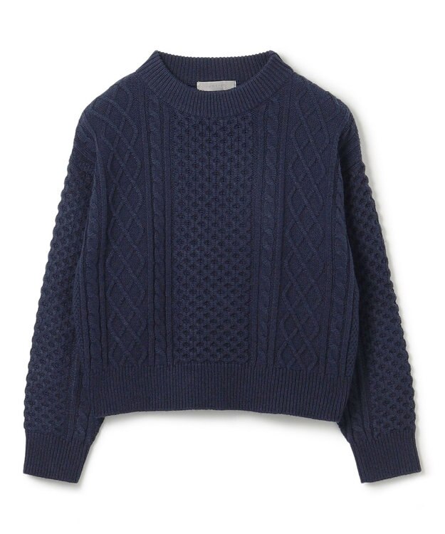 UNFILO ケーブルニット ネイビー