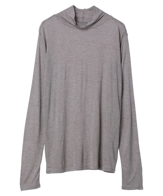 Green Parks ■Ｆｉｒｓｔ　Ｌｏｖｅ　シアーハイネックプルオーバー Gray Mixture