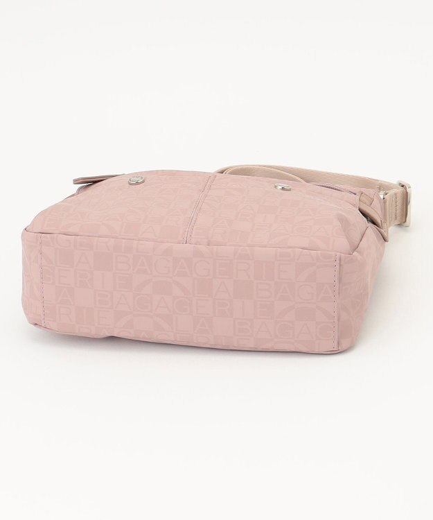 LA BAGAGERIE モノグラム　スクエアナイロンショルダー　SSサイズ ピンク