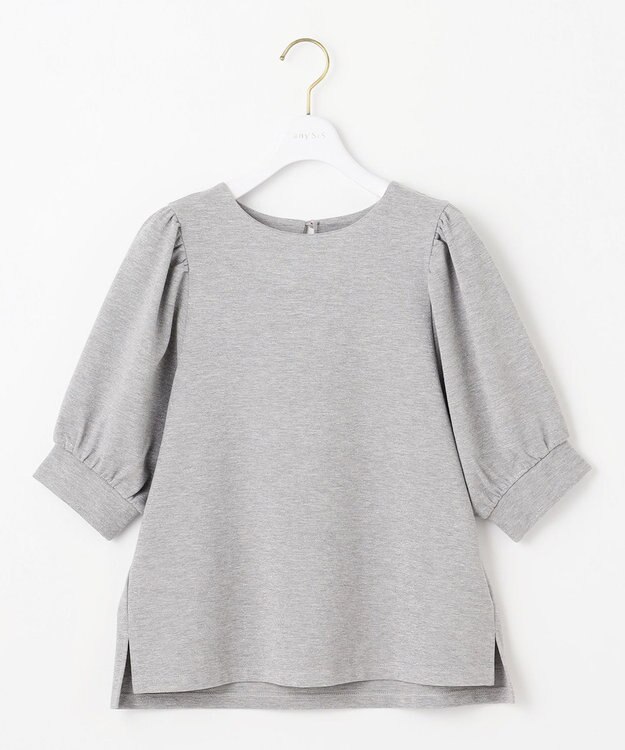 ANY SIS S シャイニーラメパフスリーブ カットソー シルバー