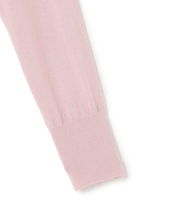 ICB L 【洗える】コンパクトファインウール ロングカーディガン シェルピンク系