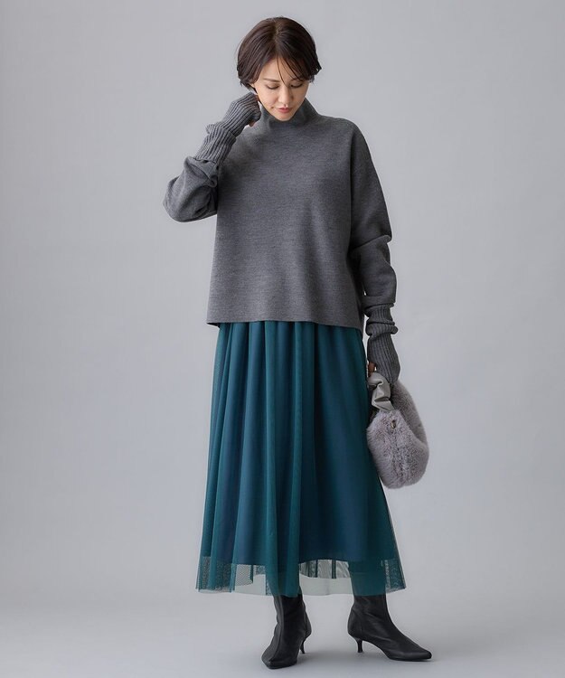 自由区 【新色追加生産・WEB限定カラーあり】チュール スカート [WEB限定]リッツブルー