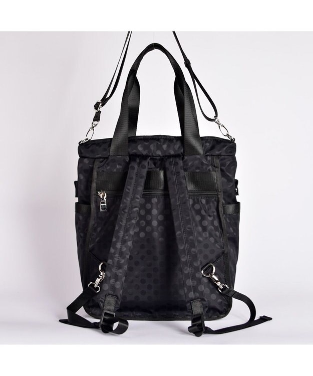 Y'SACCS 【PEANUTSコラボ】SNOOPY（スヌーピー） Polka Dots 3WAYリュック ブラック