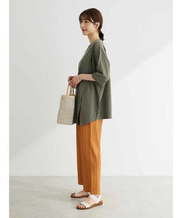 Green Parks アシメトリーデザインチュニック Light Khaki