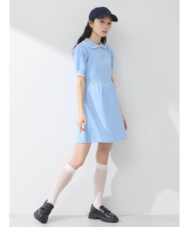 earth music&ecology ワンポイントポロワンピース White