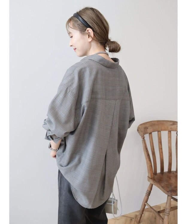 AMERICAN HOLIC イージーケアバックタックシャツ Glen Check