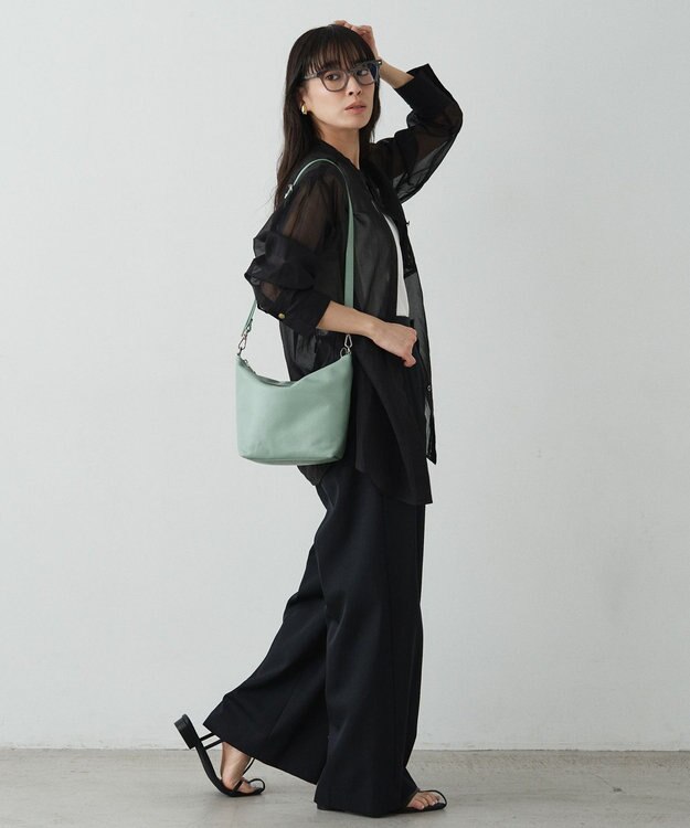 russet ソフトレザーシンプルショルダーバッグ(CE-1328-WEB) Green2