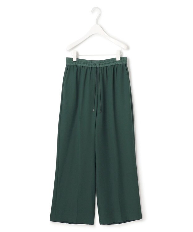 ICB L 【新色追加・UVケア・接触冷感・速乾・防シワ・洗える】 FluidBackSatin  ワイドパンツ ディープパイン系