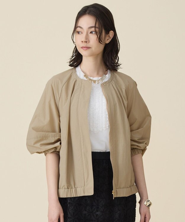 自由区 フォルム ブルゾン ベージュ