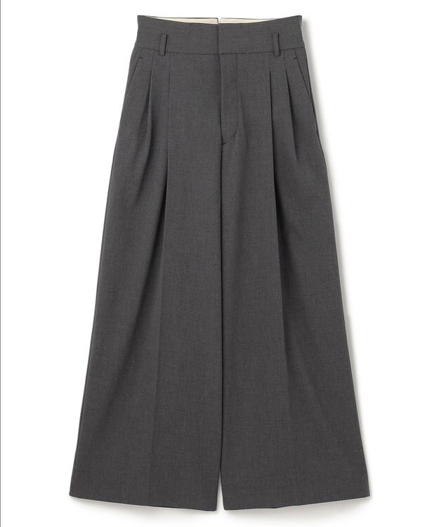 uncrave TRツイル ワイドトラウザー チャコール