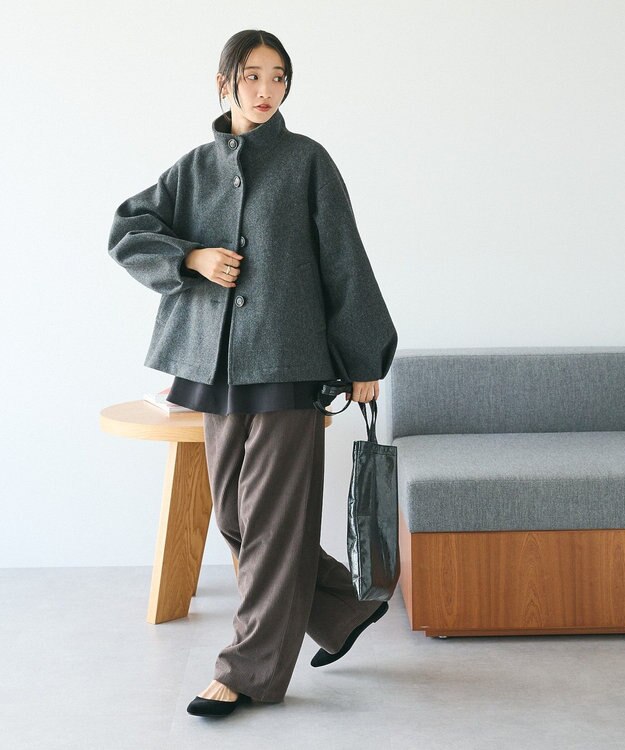 CRAFT STANDARD BOUTIQUE ソデタックスタンドコート Charcoal Gray