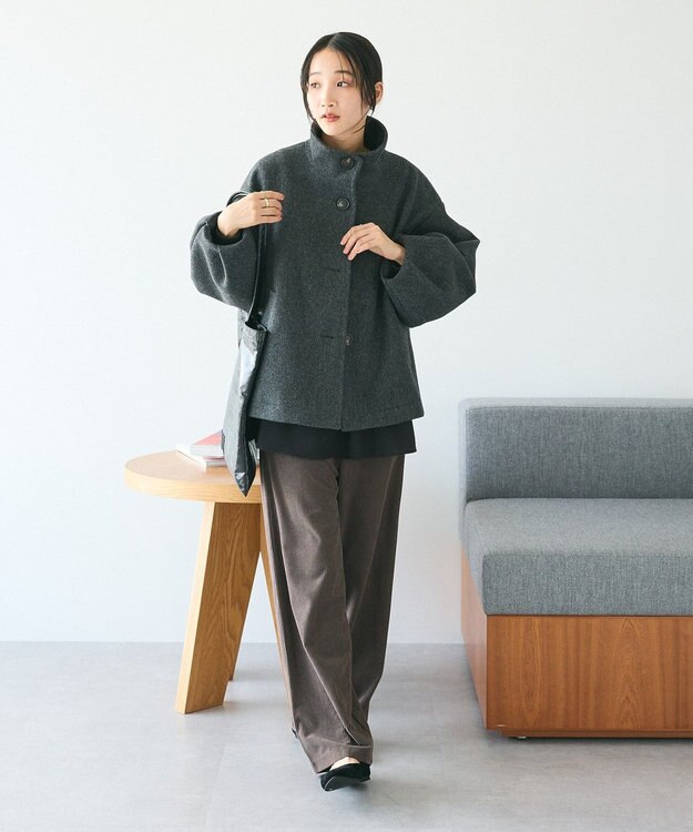 CRAFT STANDARD BOUTIQUE ソデタックスタンドコート Charcoal Gray