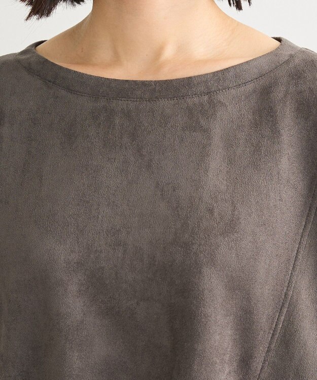 Green Parks なめらかタッチスウェード調ドロストプルオーハ Dark Gray