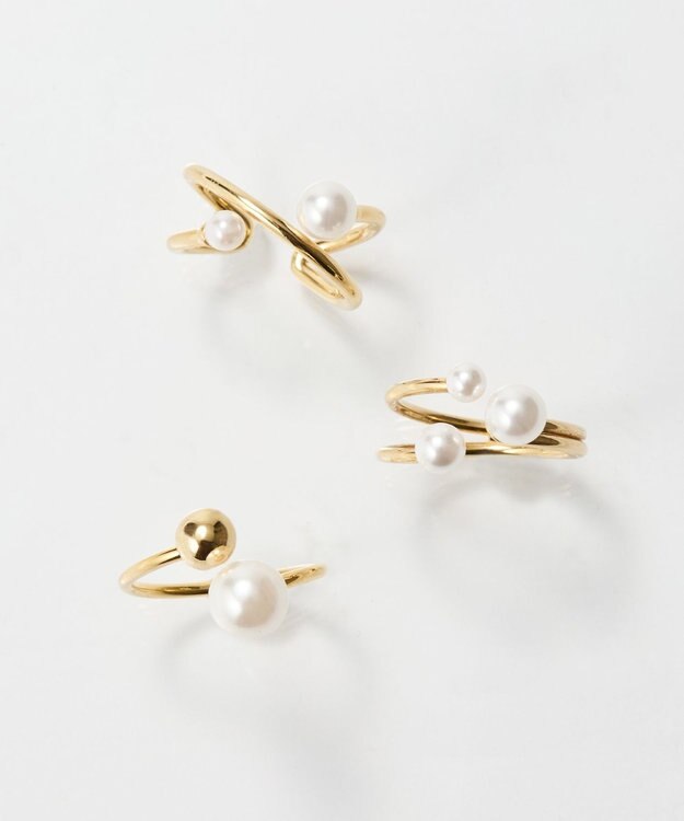 Phoebe 〈シリーズ累計販売10000点突破！〉メタル×パールフォークリング ホワイト