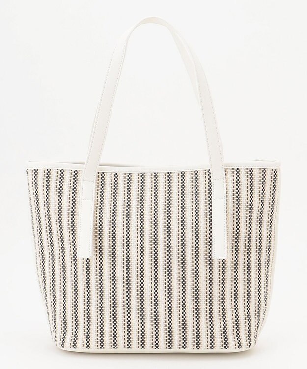 ANY SIS ストライプカラー かごバッグ アイボリー系1