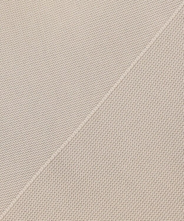 自由区 L 【洗える】ポリエステルホールガーメントプルオーバー ニット ベージュ×アッシュ