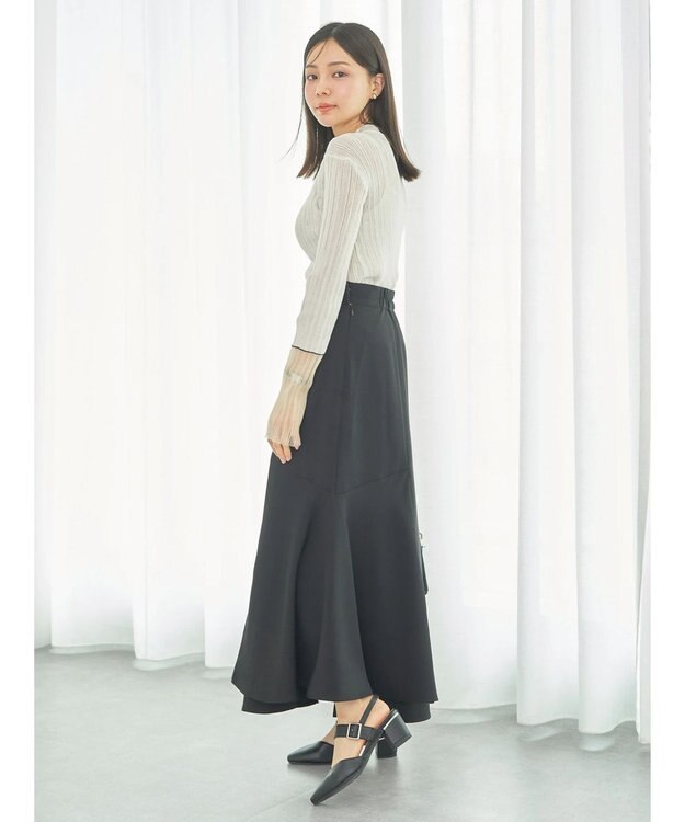 earth music&ecology シアー配色リブプルオーバー White