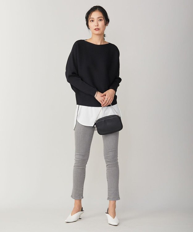 ICB 【洗える】スキニーデニム グレー系