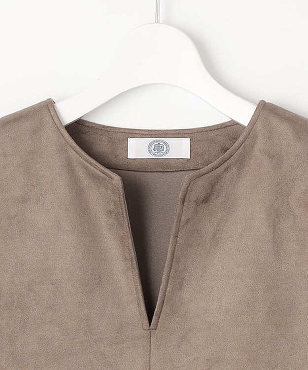 J.PRESS LADIES 【洗える】ダンボールスエード ジャンパースカート ブラウン系