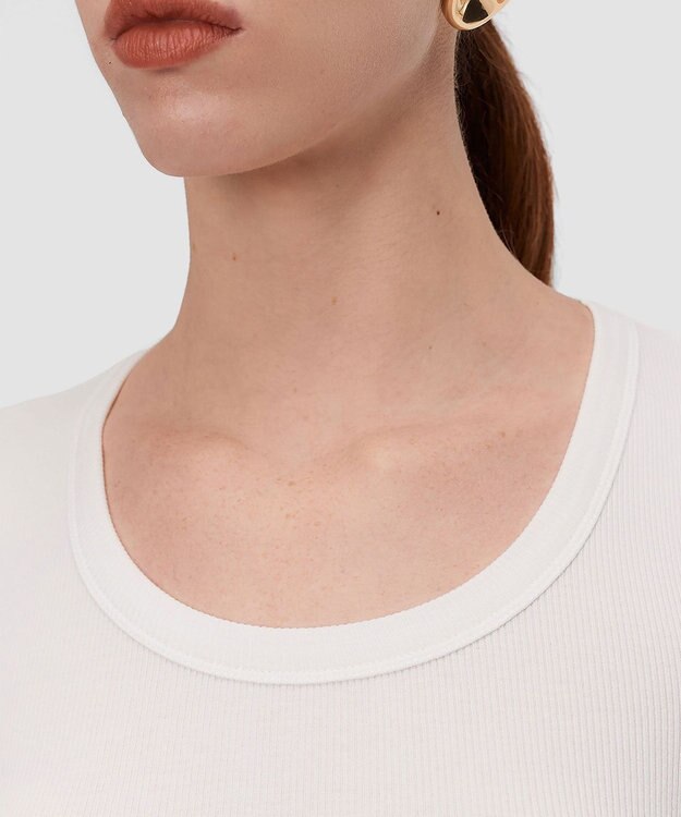 JOSEPH コットンリブ　トップ White