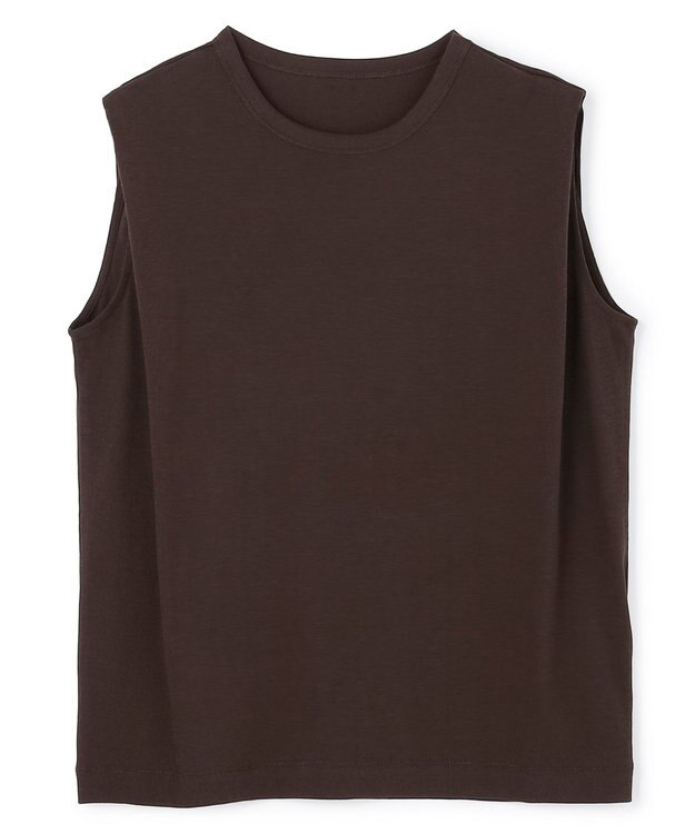 UNFILO ドライタッチフライス ノースリーブ Tシャツ ブラウン