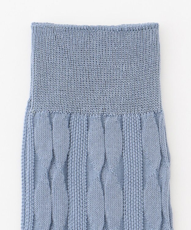 J.PRESS MEN 【カジュアル】ケーブルソックス サックスブルー系