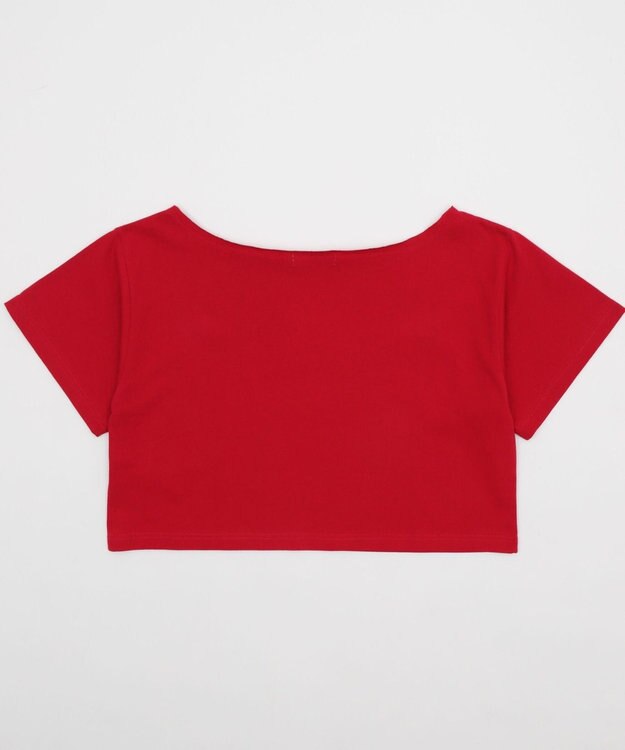 WEGO グラフィックオフショルショートT レッド