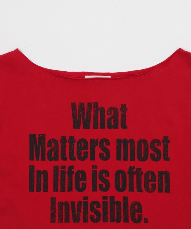 WEGO グラフィックオフショルショートT レッド