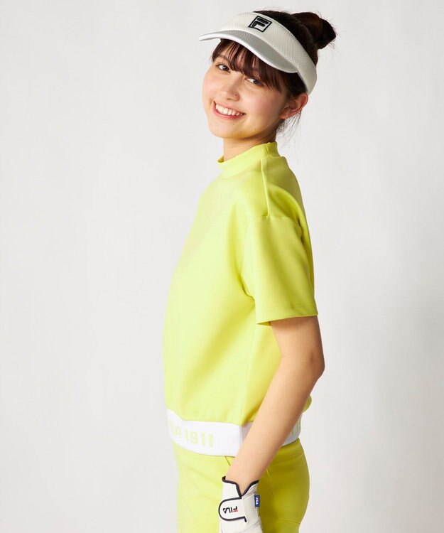 FILA GOLF／marie claire 【FILA GOLF】 ダンボールニットモックシャツ イエロー
