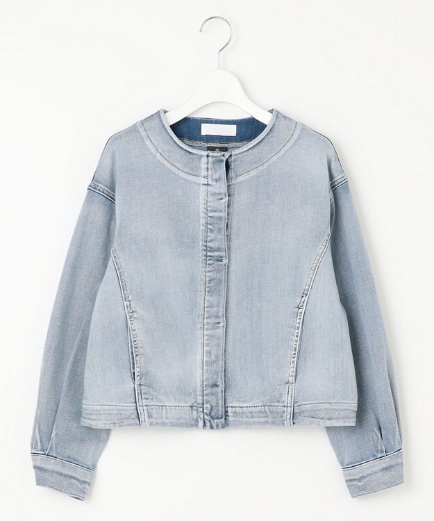 自由区 L 【洗える】ウスカルデニム ジャケット ライトインディゴ