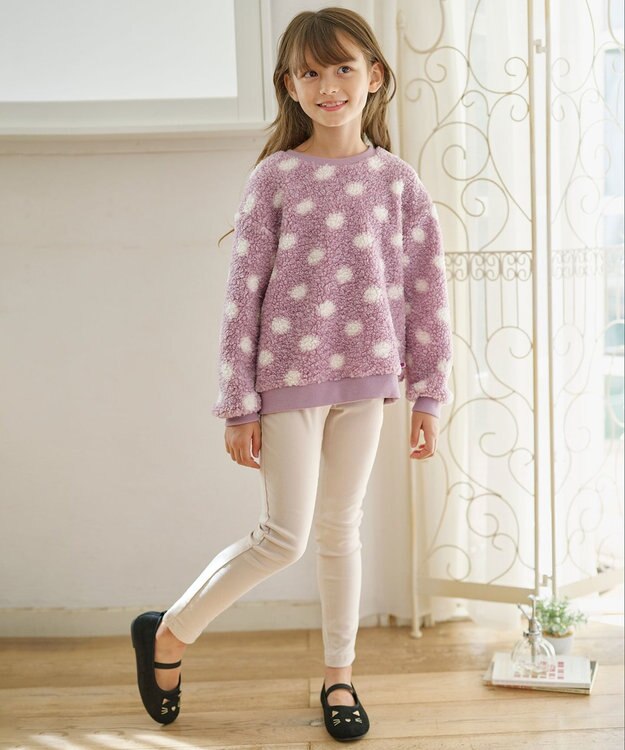 ANY KIDS ドリームストレッチ裏起毛パンツ ミルキーベージュ