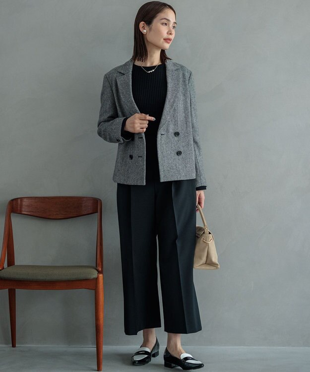 組曲 シックツイード ジャケット ブラック系3