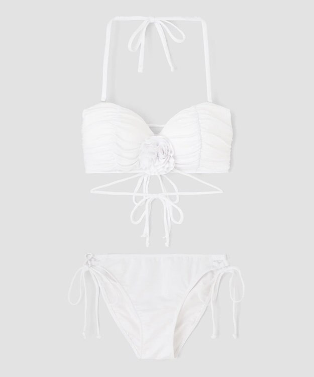 San-ai Resort（三愛水着楽園） 【FUWAMARU】ノンワイヤーバンドゥビキニ　9M　【San-ai Resort（サンアイリゾート）】 ホワイト