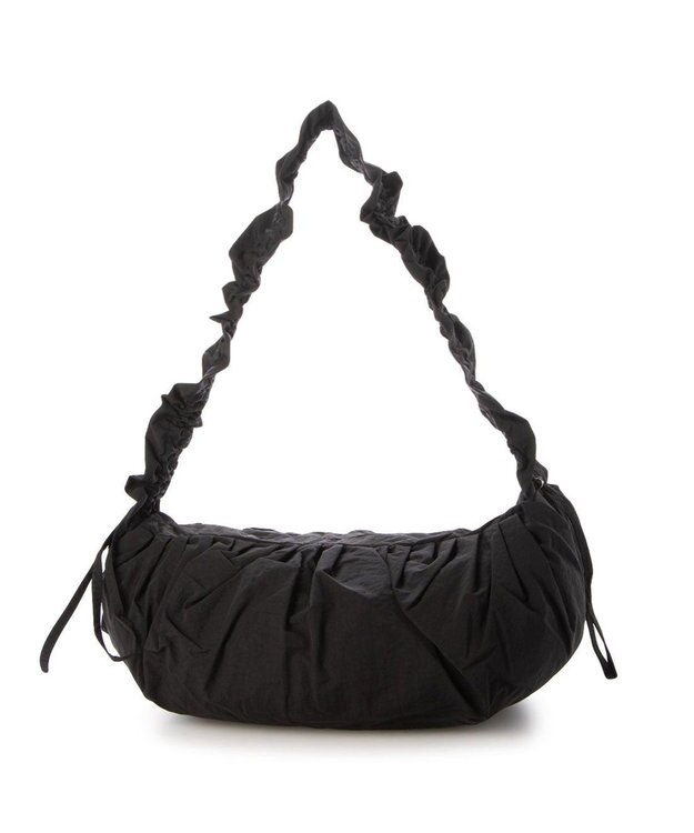 UNBILLION カシュカシュ cachecache / フリルハンドルタックショルダー ブラック