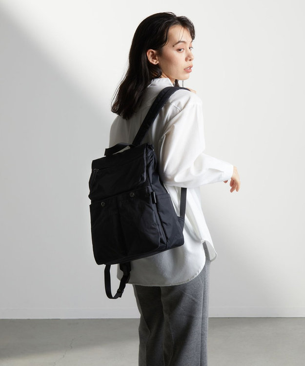 Y'SACCS ダブルホックポケットリュック ブラック