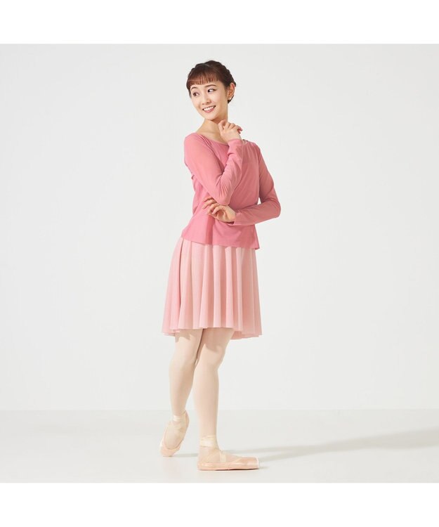 Chacott チュールトップ ピンク