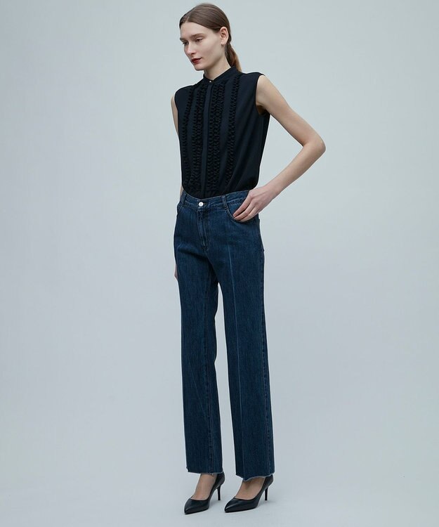 BEIGE， PALAIS / フリルブラウス Navy