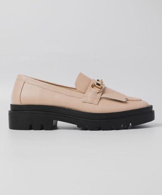 BONTRE 【PRECIEUX JOUET/プレシュウジュエ】トラックソールキルトビットローファー ベージュ