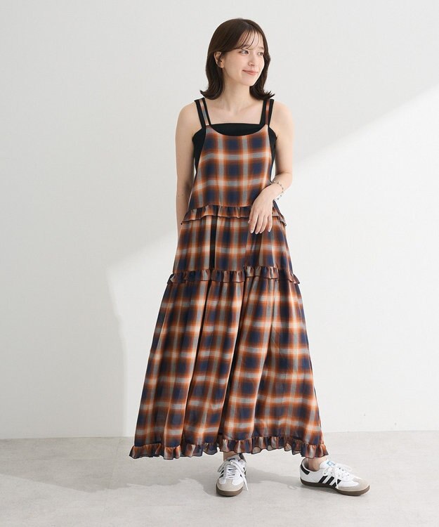 Green Parks スクエアラメタンクトップ Gray