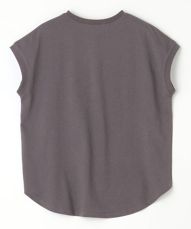 ANY 【接触冷感/UVケア】ノースリーブロゴTシャツ チャコール